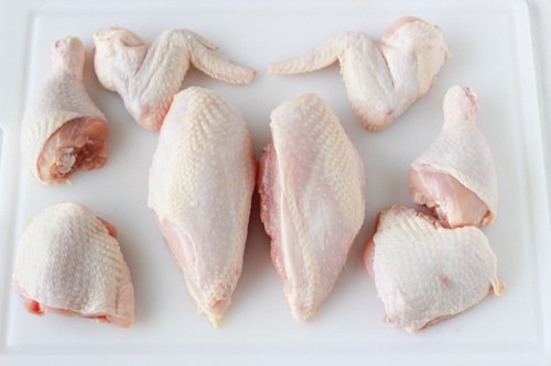 Découpes de poulet de chair