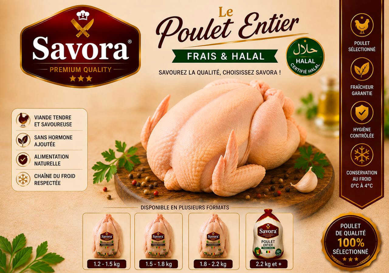 Poulet de chair frais
